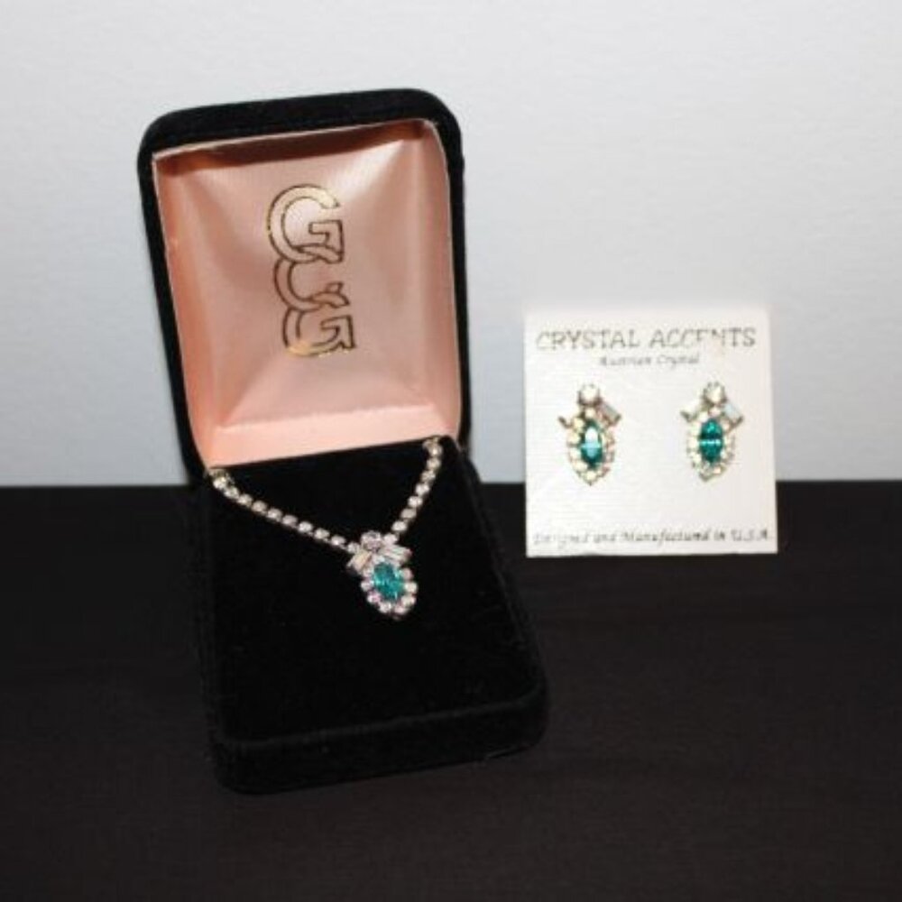 Austrian Crystal Necklace & Earrings Set - New by Crystal Accents